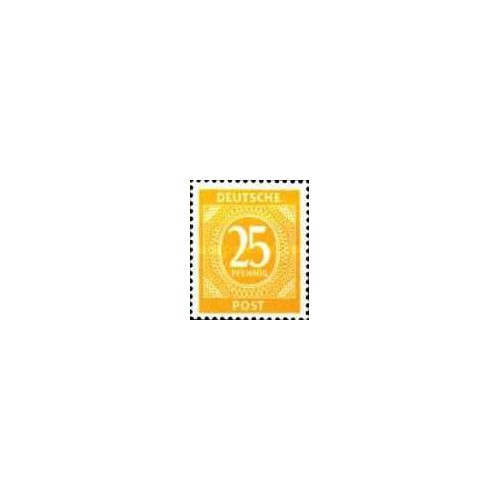 1 عدد تمبر سری پستی - تمبرهای ارزشی - 24 فنیک - منطقه تحت اشغال مشترک آلمان 1946 1 عدد تمبر سری پستی - تمبرهای ارزشی - 24 فنیک - منطقه تحت اشغال مشترک آلمان 1946