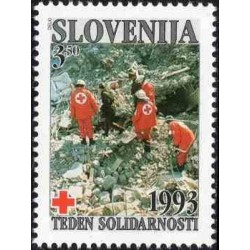 1 عدد تمبر مالیات پستی - صیلب سرخ - هفته همبستگی - اسلوونی 1993