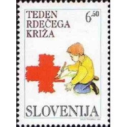 1 عدد تمبر مالیات پستی - هفته صیلب سرخ - اسلوونی 1995