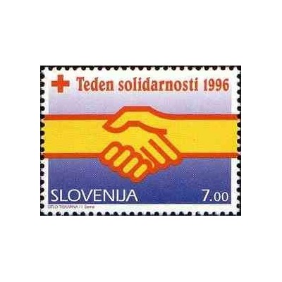 1 عدد تمبر مالیات پستی - صیلب سرخ - هفته همبستگی - اسلوونی 1996