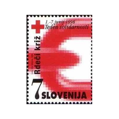 1 عدد تمبر مالیات پستی - صیلب سرخ - هفته همبستگی - اسلوونی 1998