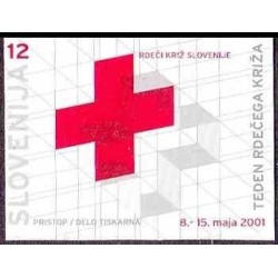 1 عدد تمبر مالیات پستی - هفته صیلب سرخ - بیدندانه - اسلوونی 2001