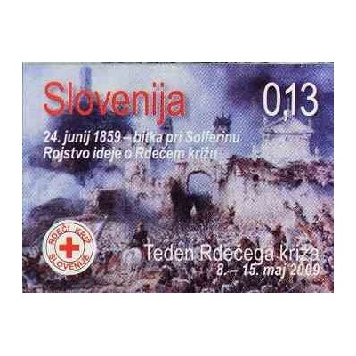 1 عدد تمبر مالیات پستی - صیلب سرخ - هفته همبستگی - بیدندانه - اسلوونی 2009