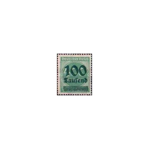 1 عدد تمبر سری پستی - سری سورشارژ  -100 روی 400 تریلیون مارک - رایش آلمان 1923 کیفیت Mn