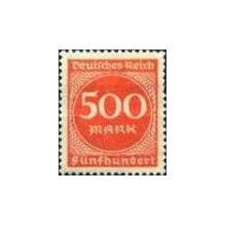 1 عدد تمبر سری پستی -تمبر روزانه جدید  -500 مارک - رایش آلمان 1923