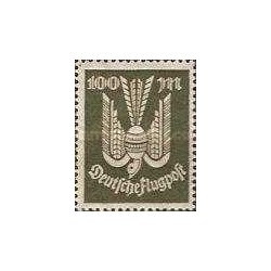 1 عدد تمبر سری پستی - پست هوائی  -100 مارک - رایش آلمان 1923