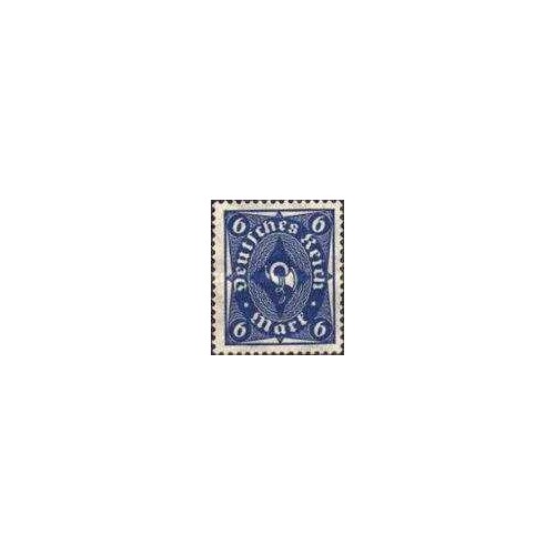 1 عدد تمبر سری پستی - شیپور پستی  -6 مارک - رایش آلمان 1923