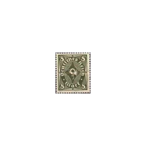 1 عدد تمبر سری پستی - شیپور پستی  -8 مارک - رایش آلمان 1923