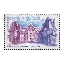 1 عدد  تمبر قلعه Maisons-Laffitte - فرانسه 1979