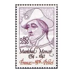 1 عدد تمبر مارشال مونسی - فرانسه 1976