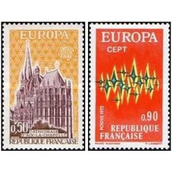 2 عدد تمبر مشترک اروپا - Europa Cept  - فرانسه 1972