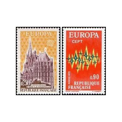 2 عدد تمبر مشترک اروپا - Europa Cept  - فرانسه 1972