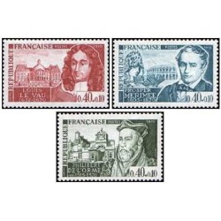 3 عدد تمبر فرانسوی های معروف - فرانسه 1970