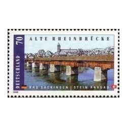 1 عدد تمبر پل قدیمی "Bad Säckingen - Stone Aargau" - تمبر مشترک با سوئیس - جمهوری فدرال آلمان 2008