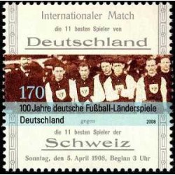 1 عدد تمبر صدمین سالگرد تیم فوتبال آلمان - جمهوری فدرال آلمان 2008