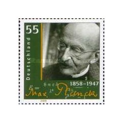 1 عدد تمبر صد و پنجاهمین سالگرد تولد ماکس پلانک - برنده نوبل فیزیک - جمهوری فدرال آلمان 2008