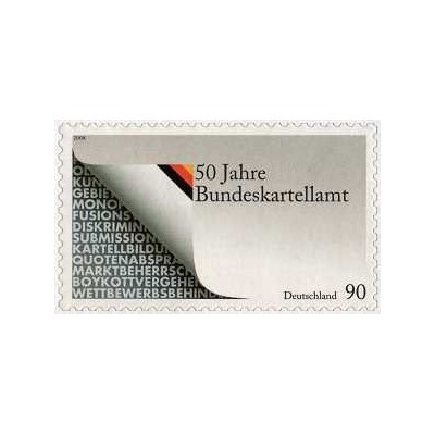 1 عدد تمبر پنجاهمین سالگرد "Bundeskartellamt" -جمهوری فدرال آلمان 2008