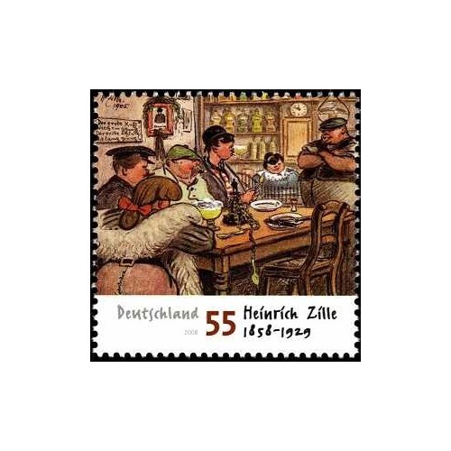 1 عدد تمبر صد و پنجاهمین سالگرد تولد هاینریش زیله - جمهوری فدرال آلمان 2008