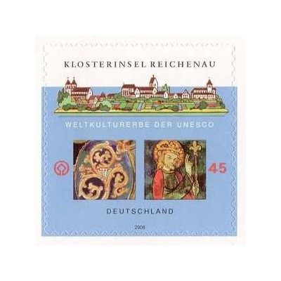 1 عدد تمبر میراث جهانی یونسکو - جزیره رهبانی Reichenau- 2008