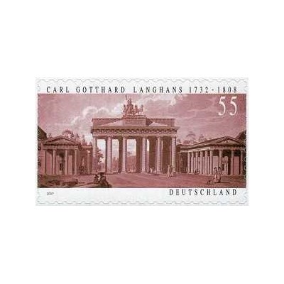 1 عدد تمبر 275سالگرد تولد کارل گوتارد لانگانس  - جمهوری فدرال آلمان