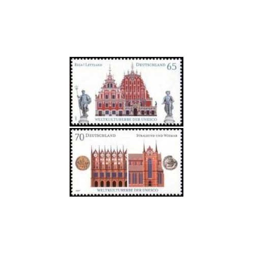 2 عدد تمبر یونسکو - میراث فرهنگی جهانی - جمهوری فدرال آلمان 2007