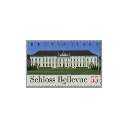 1 عدد تمبر کاخ بلوو - اقامتگاه رئیس جمهور - جمهوری فدرال آلمان 2007