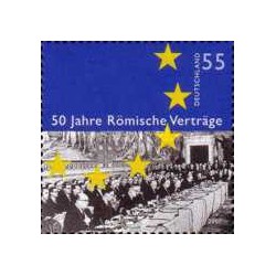 1 عدد تمبر پنجاهمین سالگرد معاهده رم - جمهوری فدرال آلمان 2007