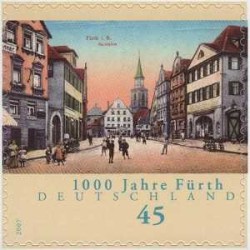 1 عدد تمبر هزارمین سالگرد فورت - خودچسب - جمهوری فدرال آلمان 2007