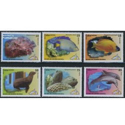 6 عدد تمبر آکواریوم ملی  - ماهیها - کوبا 2010