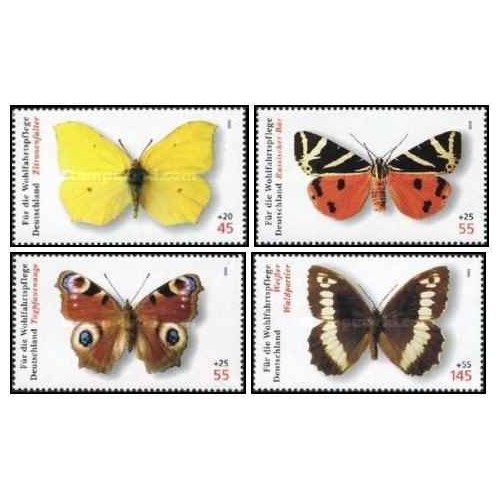4 عدد تمبر پروانه ها - جمهوری فدرال آلمان 2005 ارزش روی تمبرها 4.25 یورو