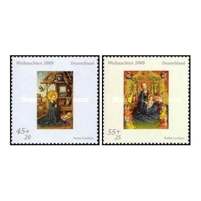 2 عدد تمبر کریسمس مبارک - جمهوری فدرال آلمان 2005