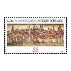 1 عدد تمبر 1200 امین سالگرد ماگدبورگ - جمهوری فدرال آلمان 2005