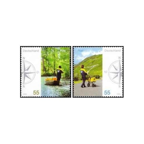 2 عدد تمبر تحویل نامه - جمهوری فدرال آلمان 2005