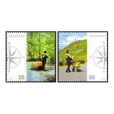 2 عدد تمبر تحویل نامه - جمهوری فدرال آلمان 2005