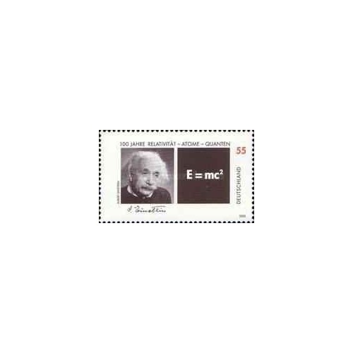 1 عدد تمبر صدمین سالگرد نظریه نسبیت آلبرت اینشتین - 1 عدد تمبر صدمین سالگرد نظریه نسبیت آلبرت اینشتین -