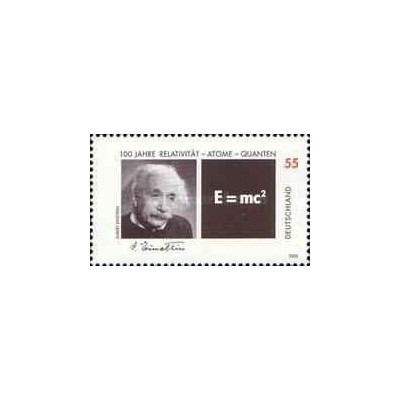 1 عدد تمبر صدمین سالگرد نظریه نسبیت آلبرت اینشتین  -