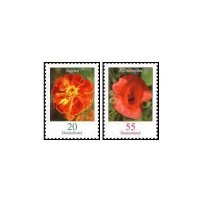 2 عدد تمبر سری پستی - کلها - 20c و 55c - جمهوری فدرال آلمان 2005