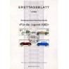 برگه اولین روز انتشار تمبر خوابگاه جوانان - اتومبیل  - جمهوری فدرال آلمان 1981