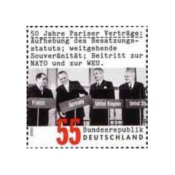 1 عدد تمبر پنجاهمین سالگرد معاهده رم و پاریس- جمهوری فدرال آلمان 2005