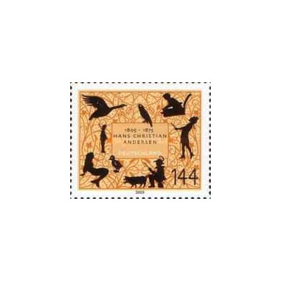 1 عدد تمبر دویستمین سالگرد تولد هانس کریستین اندرسن - جمهوری فدرال آلمان 2005