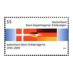 1 عدد تمبر پنجاهمین سالگرد بیانیه بن-کپنهاگ - تمبر مشترک با دانمارک