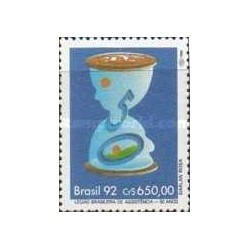 1 عدد  تمبر پنجاهمین سالگرد لژیون کمک برزیل - برزیل 1992