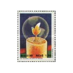 1 عدد  تمبر روز شکرگزاری - برزیل 1989