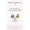 برگه اولین روز انتشار تمبرهای اروپا - فولکلور  - جمهوری فدرال آلمان 1981