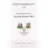 برگه اولین روز انتشار تمبرهای اروپا - فولکلور  - جمهوری فدرال آلمان 1981