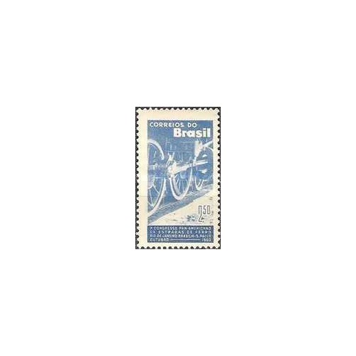 1 عدد تمبر دهمین سالگرد کنگره راه آهن پان آمریکا - برزیل 1960 1 عدد تمبر دهمین سالگرد کنگره راه آهن پان آمریکا - برزیل 1960