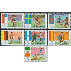 7 عدد تمبر جام جهانی فوتبال - کوبا 1985