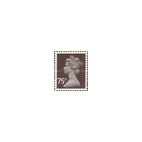 1 عدد تمبرسری پستی - ملکه الیزابت دوم -  75P - انگلیس 1980
