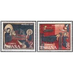 2 عدد تمبر کریسمس  - اسپانیا 1971
