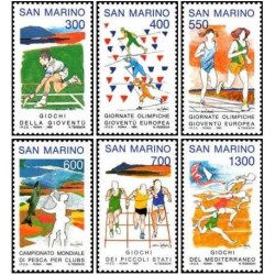 6 عدد تمبر رویدادهای ورزشی - سان مارینو 1993